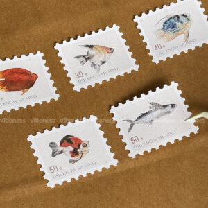 Fish know my mind stamp sticker